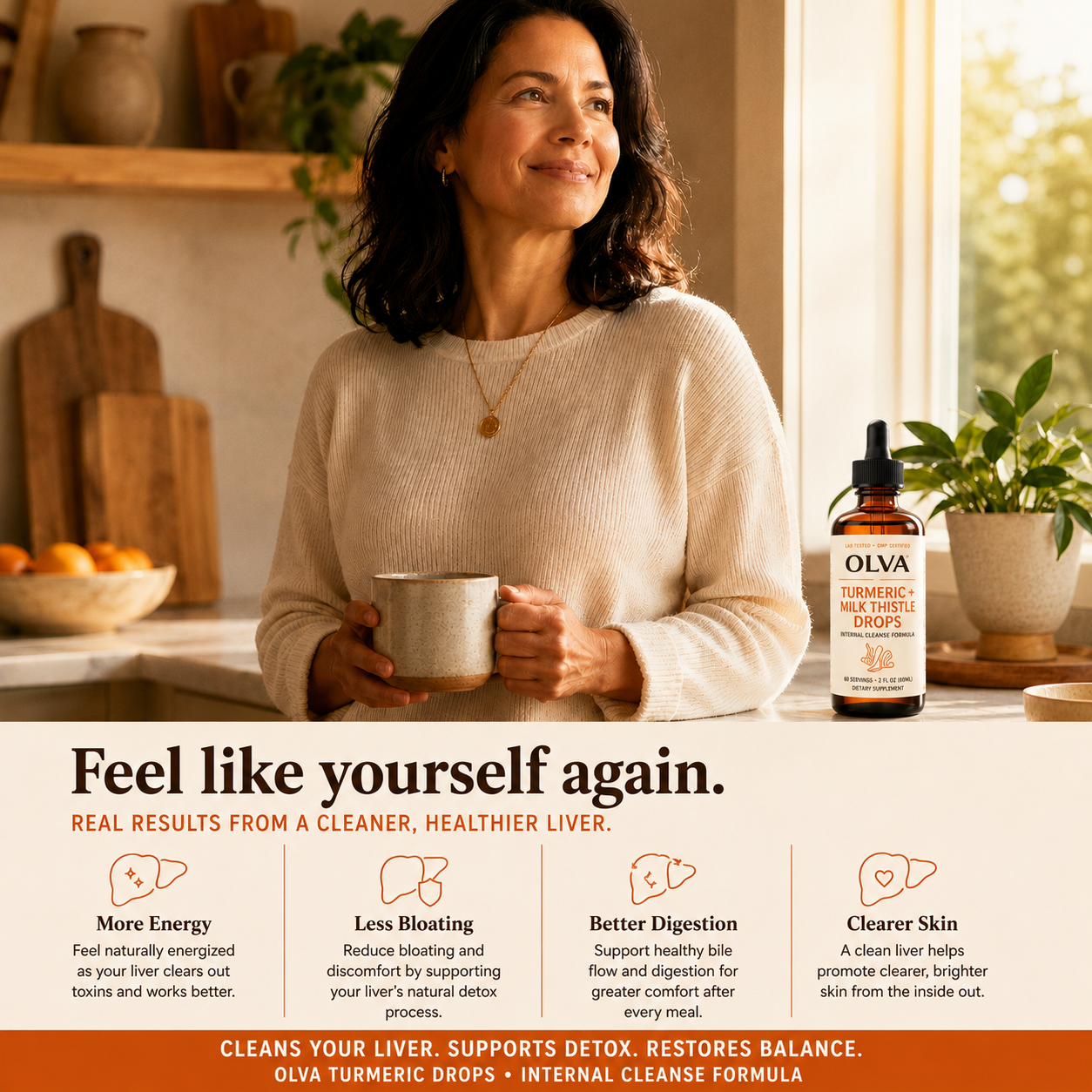 OLVA - Curcumin Drops For Natural Energy Support