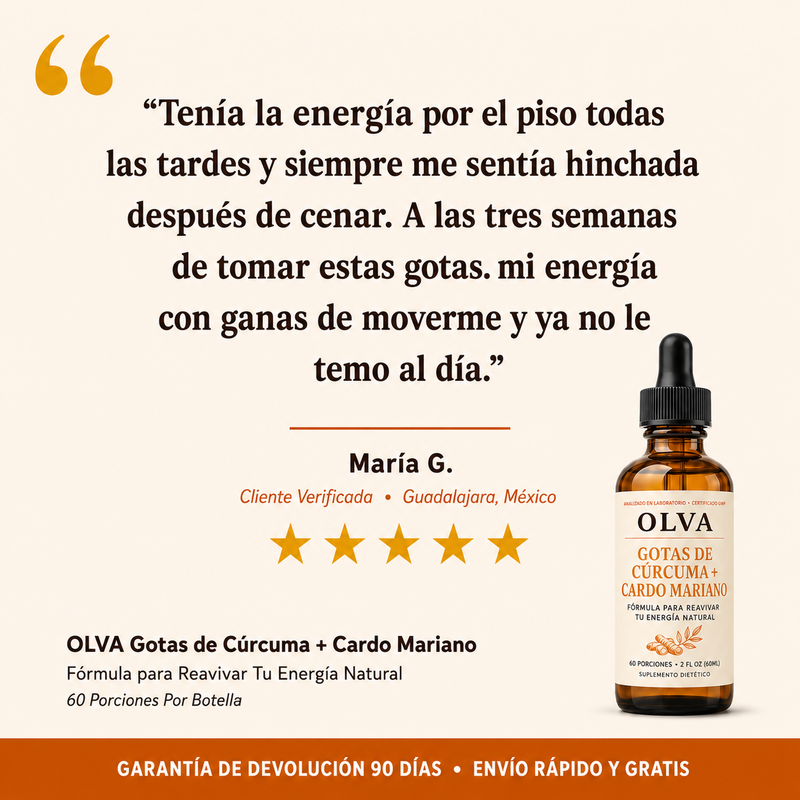 OLVA - Gotas De Curcumina Para Apoyar Tu Energia Natural