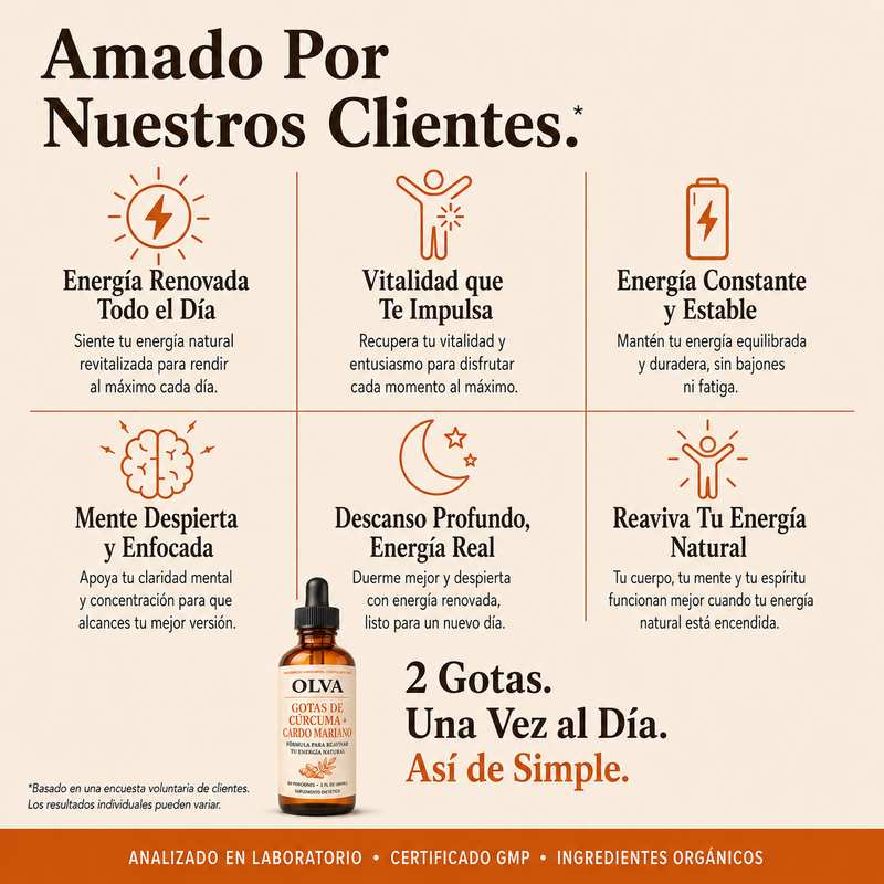 OLVA - Gotas De Curcumina Para Apoyar Tu Energia Natural