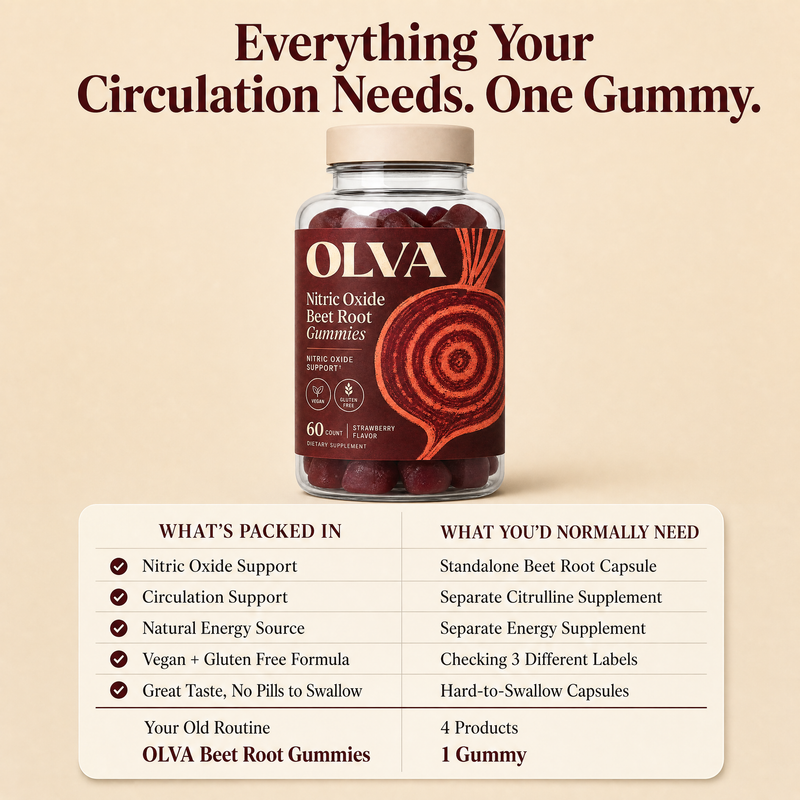 OLVA - Strawberry Flavored Beet-root Gummies