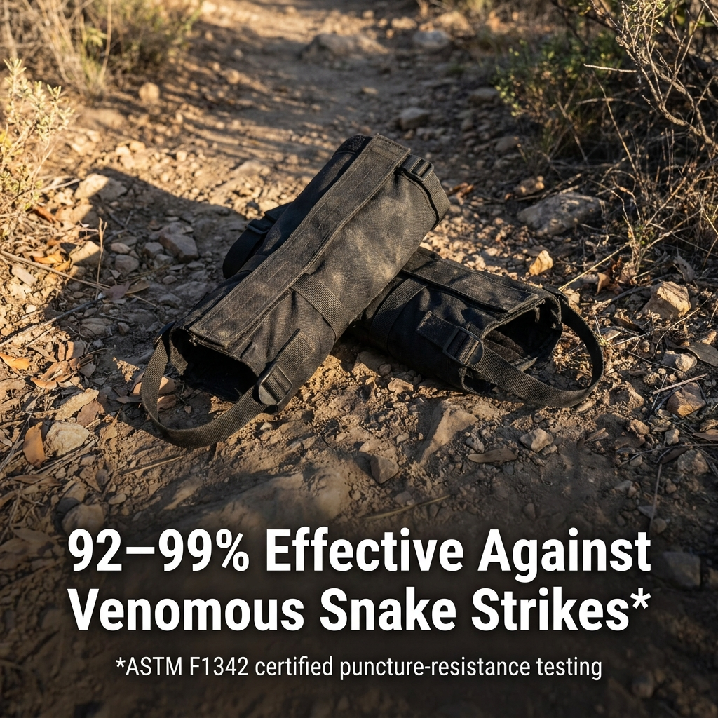 92-99% effective against venomous snake strikes, ASTM F1342 certified