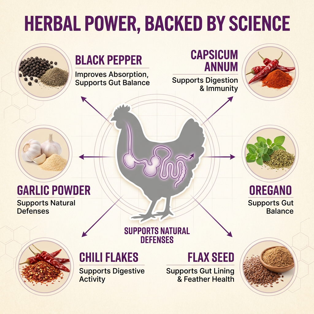 Herbal Power, Backed by Science ingredient diagram